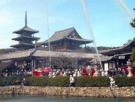 Fire drill held at world's oldest wooden building